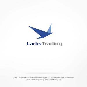 H-Design (yahhidy)さんの輸出入を行う事業の屋号「Larks Trading」のワードロゴと名刺や書類に載せるエンブレムロゴへの提案