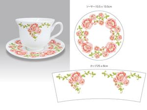 吉田公俊 (yosshy27)さんのカップ＆ソーサーのオリジナルデザイン(カラフルフラワー) への提案