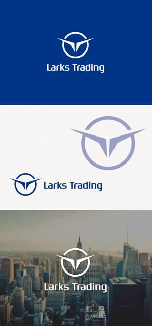tanaka10 (tanaka10)さんの輸出入を行う事業の屋号「Larks Trading」のワードロゴと名刺や書類に載せるエンブレムロゴへの提案