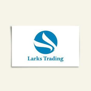 カタチデザイン (katachidesign)さんの輸出入を行う事業の屋号「Larks Trading」のワードロゴと名刺や書類に載せるエンブレムロゴへの提案