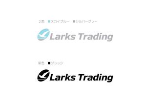 tkf514 (tkf514)さんの輸出入を行う事業の屋号「Larks Trading」のワードロゴと名刺や書類に載せるエンブレムロゴへの提案