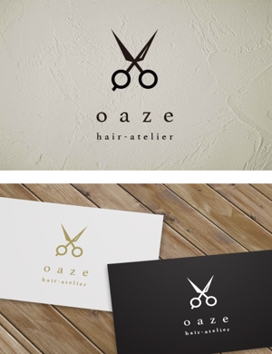 miyo (miyochaaaan)さんの美容室　「oaze hair-atelier」のロゴへの提案