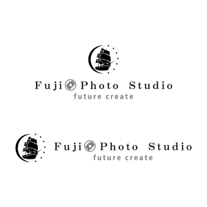 離珠 (hanatama)さんのフォトスタジオ（写真館）「Fujiphotostudio」のロゴへの提案