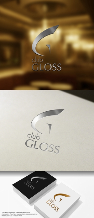 Watanabe.D (Watanabe_Design)さんの北新地高級クラブ「CLUB GLOSS」のロゴへの提案