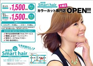 masashige.2101 (masashige2101)さんの美容室　カラーカット専門店「Smart hair」の　チラシへの提案