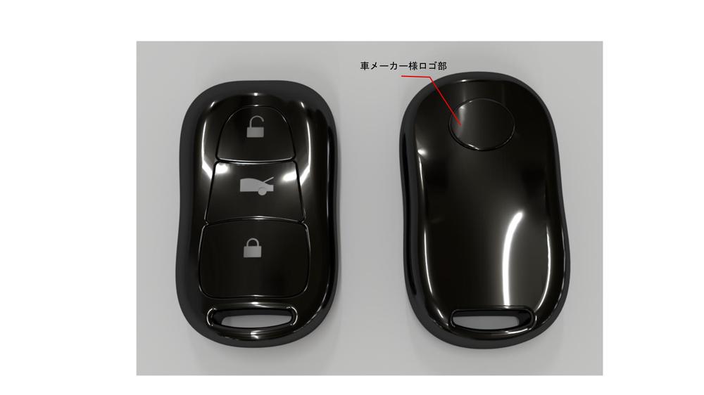 自動車用スマートキーのプロダクトデザイン、３Dデータ作成