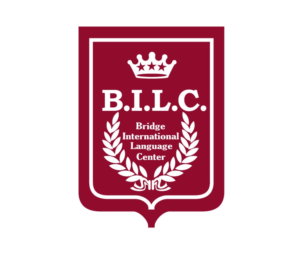 「英会話 B.I.L.C.   Bridge International Language Center」のロゴ作成