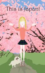 tacodesign (tacodesign)さんの可愛い小型犬ペキニーズのイラスト(男の子)とイギリス人女性のイラスト。への提案