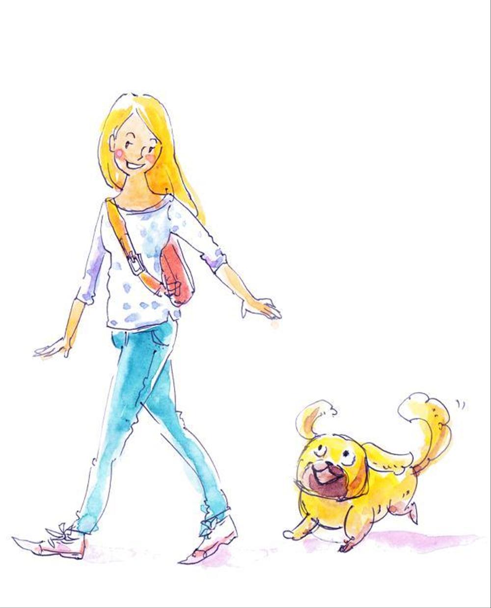 さんの事例 実績 提案 可愛い小型犬ペキニーズのイラスト 男の子 とイギリス人女性のイラスト はじめまして イラス クラウドソーシング ランサーズ