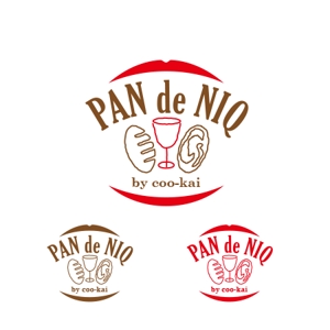 twoway (twoway)さんの自家製パンとグリル肉のバル業態「PAN de NIQ」のロゴへの提案