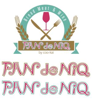 Mooreさんの自家製パンとグリル肉のバル業態「PAN de NIQ」のロゴへの提案