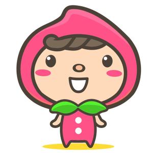 E.crayon (yuuuuuu_ecolibra)さんの桃のキャラクターデザイン（お買いものパンダのイメージ）への提案