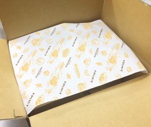 SI-design (lanpee)さんの通販発送の際のダンボール箱内に使用する簡易梱包用包装紙への提案