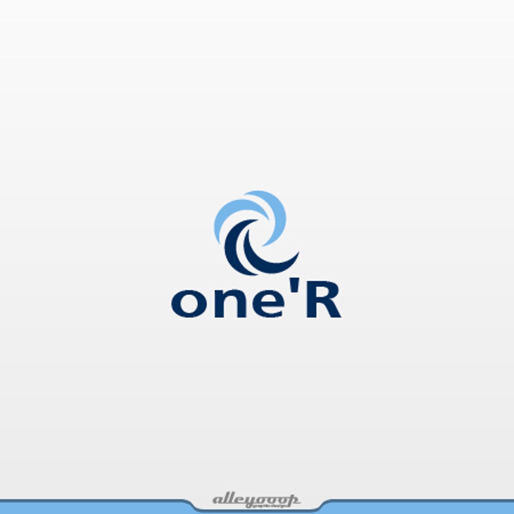 飲食店の看板、【one'R】という店名のロゴ