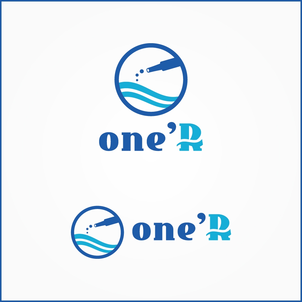 飲食店の看板、【one'R】という店名のロゴ