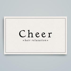 haru_Design (haru_Design)さんの美容室『Cheer  hair relaxation』ロゴへの提案