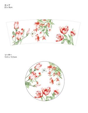 Hiryumaru7_design (Usimaru7)さんのカップ＆ソーサーのオリジナルデザイン(カラフルフラワー) への提案