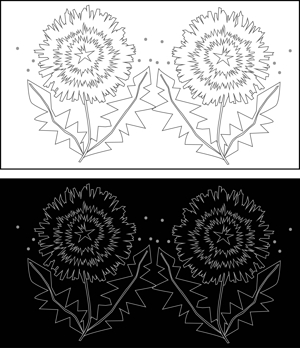 namihey73さんのモノクロでも使える「たんぽぽ」の花のイラストへの提案