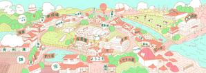 Tubling ()さんの町イラスト（元絵あり）を温かく・分かりやすく再構築への提案