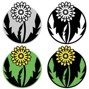 ズキン (CoIDEA_illustration)さんのモノクロでも使える「たんぽぽ」の花のイラストへの提案