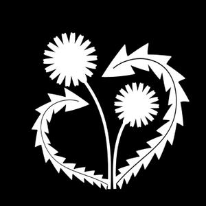 木魚部長 (mokugyo-b)さんのモノクロでも使える「たんぽぽ」の花のイラストへの提案