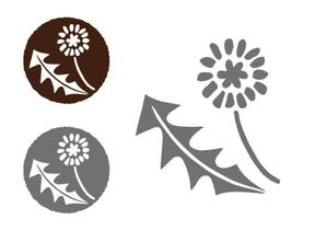 ＹＡ－ＹＡ (ya-mada-yasu-ko)さんのモノクロでも使える「たんぽぽ」の花のイラストへの提案