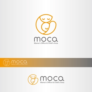 昂倭デザイン (takakazu_seki)さんの託児付オフィス「moca」（Mama's Office & Child's Area）のロゴへの提案
