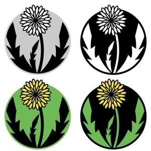ズキン (CoIDEA_illustration)さんのモノクロでも使える「たんぽぽ」の花のイラストへの提案