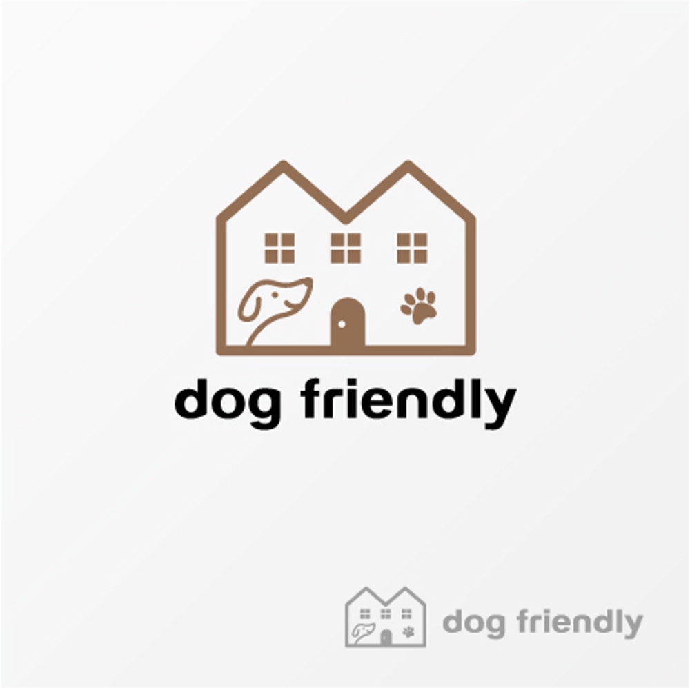 不動産会社（犬okの物件仲介）「ドッグフレンドリー（株）」のロゴ