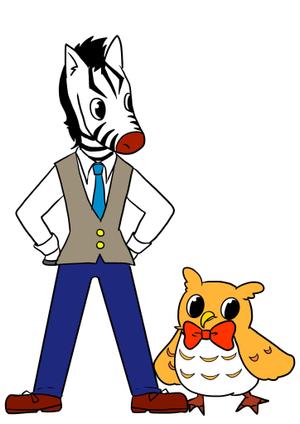 やこ (yacco-2247)さんのシマウマとフクロウのキャラクターデザインへの提案