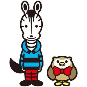すぎうらあきら (zorome)さんのシマウマとフクロウのキャラクターデザインへの提案