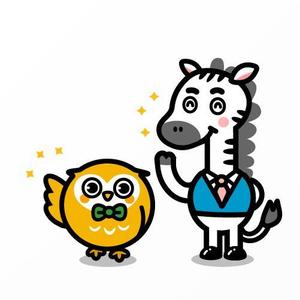 Jelly (Jelly)さんのシマウマとフクロウのキャラクターデザインへの提案