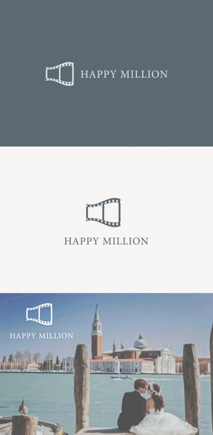 tanaka10 (tanaka10)さんのウエディング映像制作会社「HAPPY MILLION」のロゴへの提案