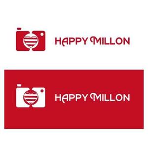 momo (miriann)さんのウエディング映像制作会社「HAPPY MILLION」のロゴへの提案