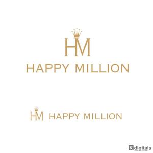  K-digitals (K-digitals)さんのウエディング映像制作会社「HAPPY MILLION」のロゴへの提案