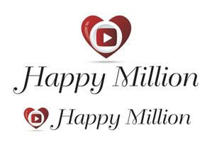 なべちゃん (YoshiakiWatanabe)さんのウエディング映像制作会社「HAPPY MILLION」のロゴへの提案
