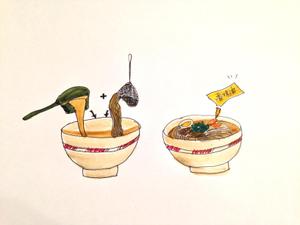 ushizaworld (ushizaworld)さんのラーメンの作り方のイラスト　５コマ　15000円への提案