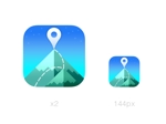 Product Icon Studio (Hiroki_N)さんの登山、トレッキング用のGPS地図アプリのアイコンへの提案