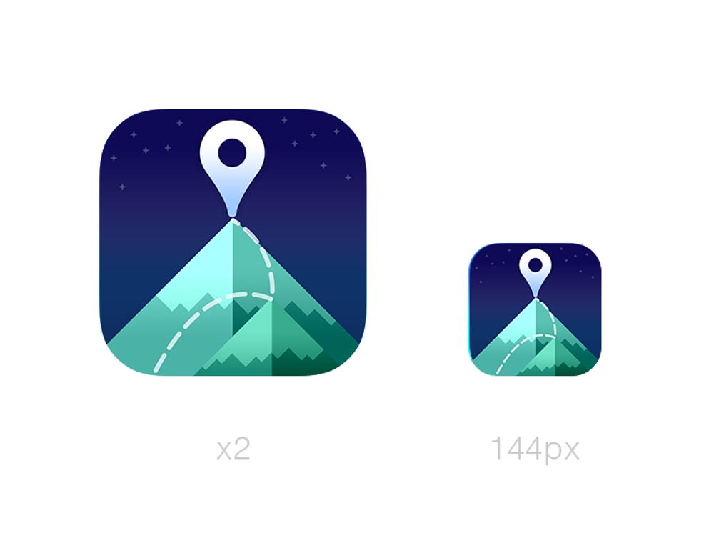 登山、トレッキング用のGPS地図アプリのアイコン