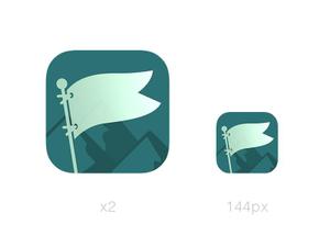 Product Icon Studio (Hiroki_N)さんの登山、トレッキング用のGPS地図アプリのアイコンへの提案