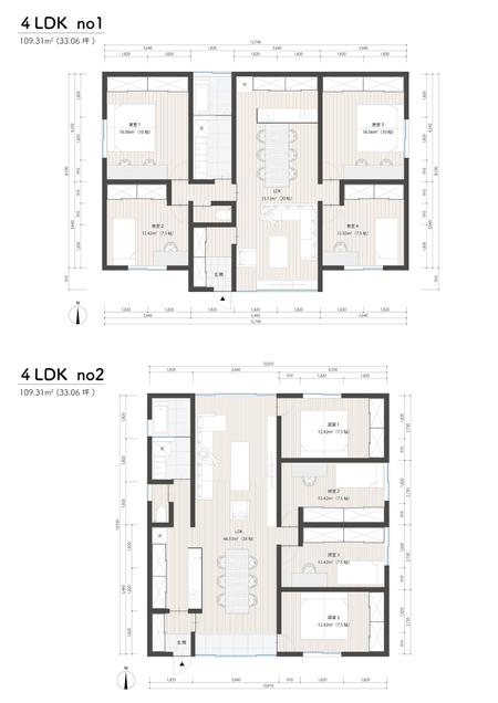 国兼貴也 (kunikane)さんの33坪プラン個人住宅用間取りプランの作成への提案