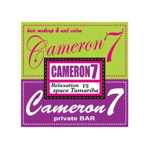 fostarさんの「CAMERON 7    private BAR   hair makeup&nail salon   relaxation space   Tamariba   」のロゴ作成への提案