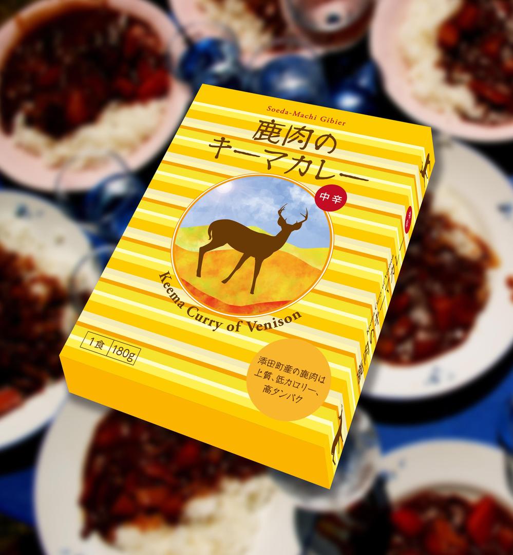 鹿肉キーマカレーのパッケージデザイン