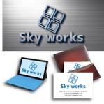 BlueTree (BlueTree)さんの建築物の3Dデータ作成、VR機器の360度空間データ作成、ドローンによる空撮の業務を行う会社の名刺への提案