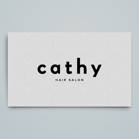 haru_Design (haru_Design)さんの【急募】誰もが気軽に通える伝説の理美容室「cathy」のお洒落で素敵なロゴを募集中♪への提案