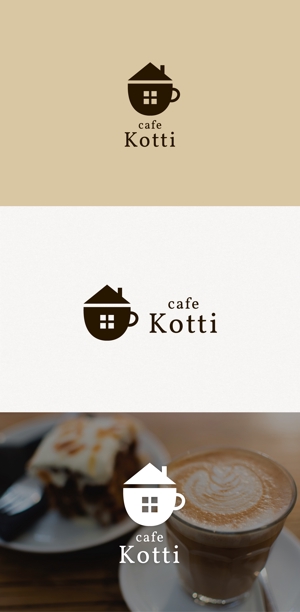 tanaka10 (tanaka10)さんの新規オープン「cafe Kotti」のロゴへの提案