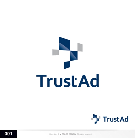 Not Found (m-space)さんのWebサイト作成・運営、チラシ等作成の「TrustAd」のロゴ　商標登録予定なしへの提案