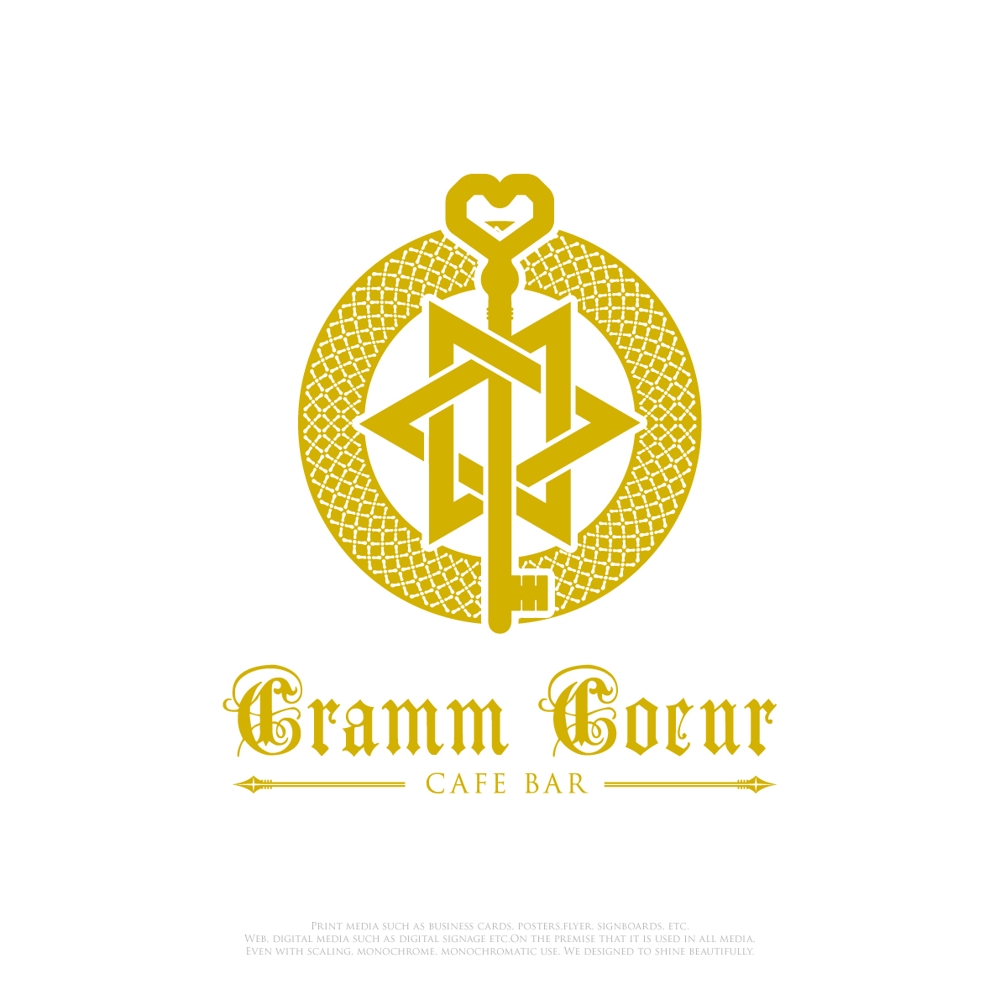  萌え系では無いメイドCafeBAR  「CafeBAR  Gramm Coeur」(グランクール)のロゴ作成