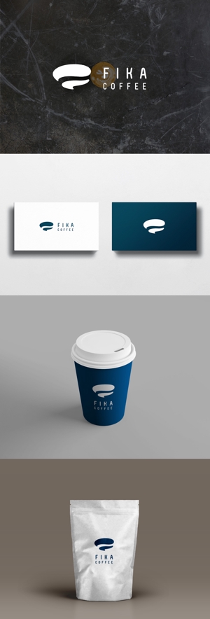 ork (orkwebartworks)さんのオシャレな自家焙煎のコーヒー屋「FIKA　COFFEE」のロゴへの提案