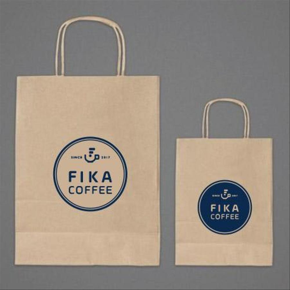 オシャレな自家焙煎のコーヒー屋「FIKA　COFFEE」のロゴ
